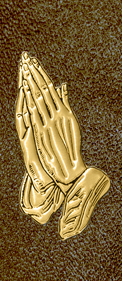 Gold Praying Hands Shimmer Brown